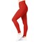 SATINA Womens High Waisted Pants - Workout, Yoga Leggings for Regular & Plus Size Women, 3 Inch Waistband, Red, One Size, Straight